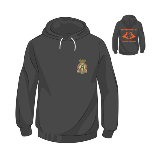 Hoodies with Embroidered Crest & Wolf and Motto
